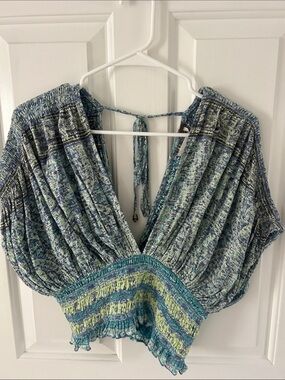 Free People Boho Tie-Back Top